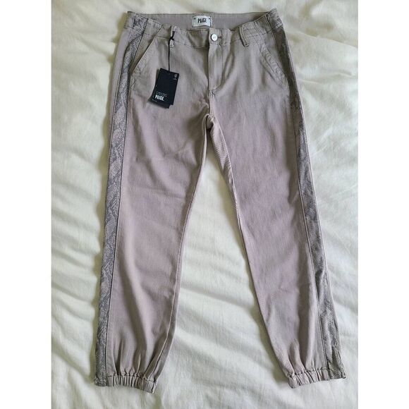 Paige Chino Pants Womens 30 Gray Denim Straight Leg Regular Fit Slash Pockets - Picture 5 of 9
